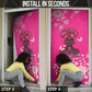 African Women Door Cover Black Beautiful Brave and Bressed - Pink Color
