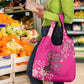 African Women Black Beautiful Brave and Bressed - Pink Color Grocery Bag - African Pride