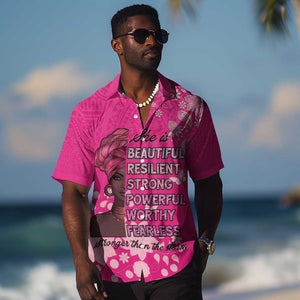 African Women Black Beautiful Brave and Bressed - Pink Color Hawaiian Shirt - African Pride