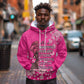 African Women Black Beautiful Brave and Bressed - Pink Color Hoodie - African Pride