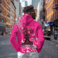African Women Black Beautiful Brave and Bressed - Pink Color Hoodie - African Pride