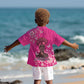African Women Black Beautiful Brave and Bressed - Pink Color Kid Hawaiian Shirt - African Pride