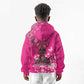 African Women Black Beautiful Brave and Bressed - Pink Color Kid Hoodie - African Pride