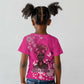 African Women Black Beautiful Brave and Bressed - Pink Color Kid T shirt - African Pride