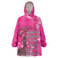 African Women Black Beautiful Brave and Bressed - Pink Color Kid Wearable Blanket Hoodie - African Pride