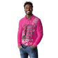 African Women Black Beautiful Brave and Bressed - Pink Color Long Sleeve Polo Shirt - African Pride