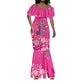 African Women Black Beautiful Brave and Bressed - Pink Color Mermaid Dress - African Pride
