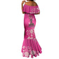 African Women Black Beautiful Brave and Bressed - Pink Color Mermaid Dress - African Pride