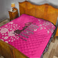 African Women Black Beautiful Brave and Bressed - Pink Color Quilt - African Pride