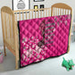 African Women Black Beautiful Brave and Bressed - Pink Color Quilt - African Pride