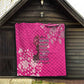 African Women Black Beautiful Brave and Bressed - Pink Color Quilt - African Pride
