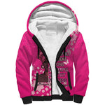 African Women Black Beautiful Brave and Bressed - Pink Color Sherpa Hoodie - African Pride