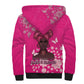 African Women Black Beautiful Brave and Bressed - Pink Color Sherpa Hoodie - African Pride