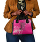 African Women Black Beautiful Brave and Bressed - Pink Color Shoulder Handbag - African Pride