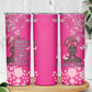 African Women Black Beautiful Brave and Bressed - Pink Color Skinny Tumbler - African Pride