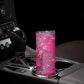 African Women Black Beautiful Brave and Bressed - Pink Color Skinny Tumbler - African Pride