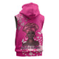 African Women Black Beautiful Brave and Bressed - Pink Color Sleeveless Hoodie - African Pride
