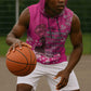 African Women Black Beautiful Brave and Bressed - Pink Color Sleeveless Hoodie - African Pride
