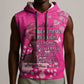 African Women Black Beautiful Brave and Bressed - Pink Color Sleeveless Hoodie - African Pride