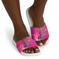 African Women Slide Sandals Black Beautiful Brave and Bressed - Pink Color