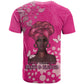 African Women Black Beautiful Brave and Bressed - Pink Color T shirt - African Pride