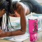 African Women Black Beautiful Brave and Bressed - Pink Color Tumbler With Handle - African Pride