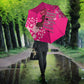 African Women Umbrella Black Beautiful Brave and Bressed - Pink Color