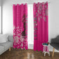 African Women Black Beautiful Brave and Bressed - Pink Color Window Curtain - African Pride