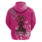 African Women Black Beautiful Brave and Bressed - Pink Color Zip Hoodie - African Pride