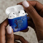 African Women AirPods Case Black Beautiful Brave and Bressed - Blue Color