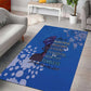African Women Black Beautiful Brave and Bressed - Blue Color Area Rug - African Pride