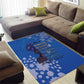 African Women Black Beautiful Brave and Bressed - Blue Color Area Rug - African Pride