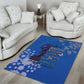 African Women Black Beautiful Brave and Bressed - Blue Color Area Rug - African Pride