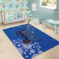 African Women Black Beautiful Brave and Bressed - Blue Color Area Rug - African Pride