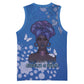 African Women Black Beautiful Brave and Bressed - Blue Color Basketball Jersey - African Pride