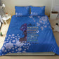 African Women Black Beautiful Brave and Bressed - Blue Color Bedding Set - African Pride