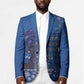 African Women Blazer Black Beautiful Brave and Bressed - Blue Color