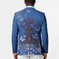 African Women Blazer Black Beautiful Brave and Bressed - Blue Color