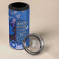 African Women Black Beautiful Brave and Bressed - Blue Color 4 in 1 Can Cooler Tumbler - African Pride