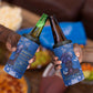 African Women Black Beautiful Brave and Bressed - Blue Color 4 in 1 Can Cooler Tumbler - African Pride