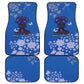 African Women Black Beautiful Brave and Bressed - Blue Color Car Mats - African Pride
