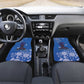African Women Black Beautiful Brave and Bressed - Blue Color Car Mats - African Pride