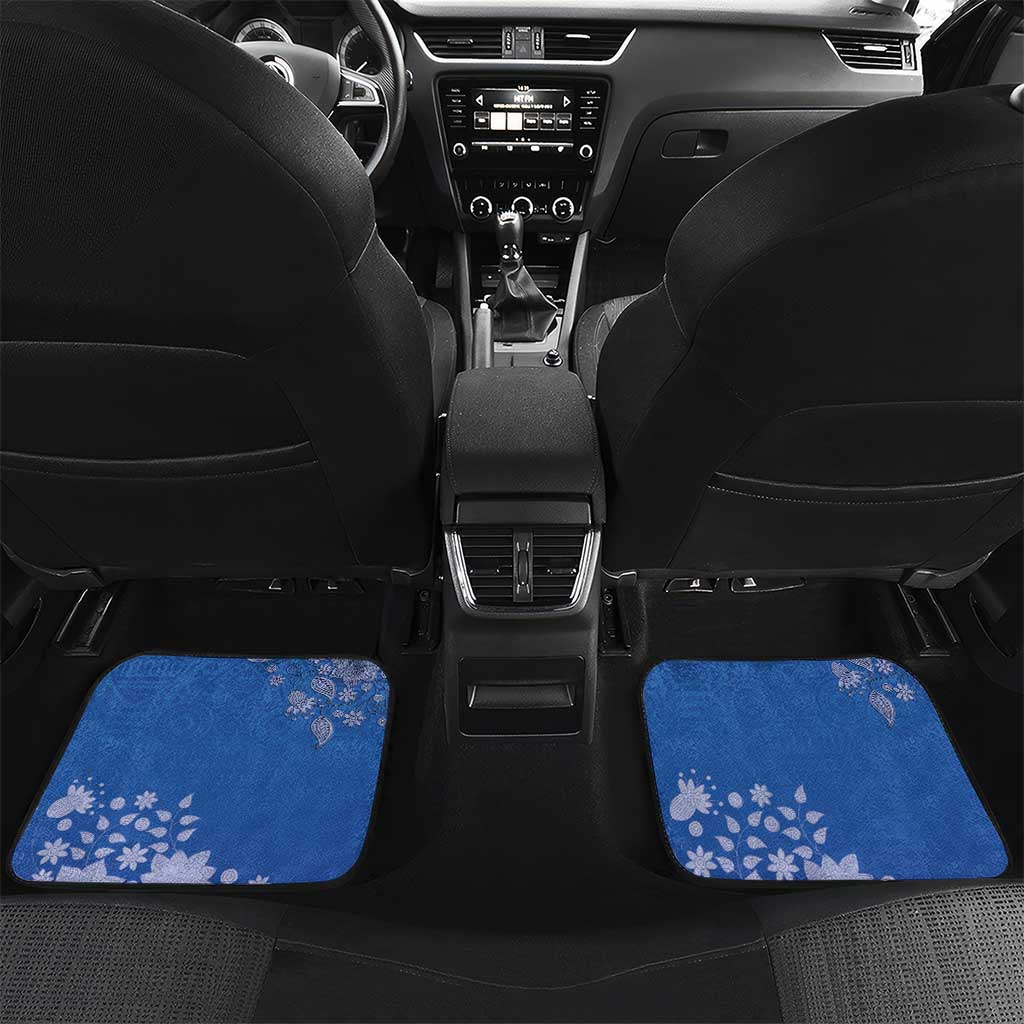 African Women Black Beautiful Brave and Bressed - Blue Color Car Mats - African Pride