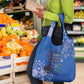African Women Black Beautiful Brave and Bressed - Blue Color Grocery Bag - African Pride