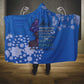 African Women Black Beautiful Brave and Bressed - Blue Color Hooded Blanket - African Pride