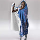 African Women Black Beautiful Brave and Bressed - Blue Color Hooded Blanket - African Pride