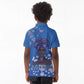 African Women Black Beautiful Brave and Bressed - Blue Color Kid Polo Shirt - African Pride