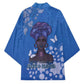 African Women Kimono Black Beautiful Brave and Bressed - Blue Color