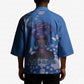 African Women Kimono Black Beautiful Brave and Bressed - Blue Color