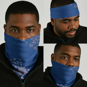 African Women Black Beautiful Brave and Bressed - Blue Color Neck Gaiter - African Pride